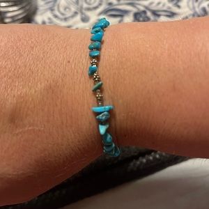 Real Torgouise stone and Gold plated bracelet 🩵